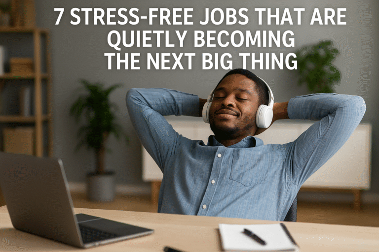 7 Stress-Free Jobs That Are Quietly Becoming the Next Big Thing